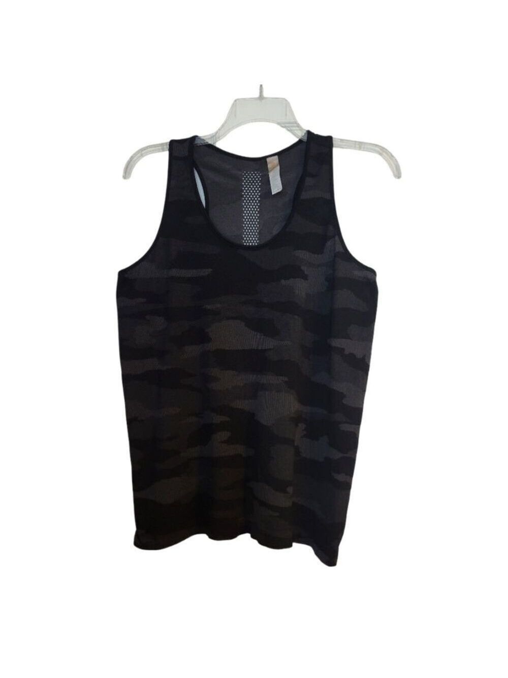 Womens | Athletic Black Camo Tank Top |  RJ0717A